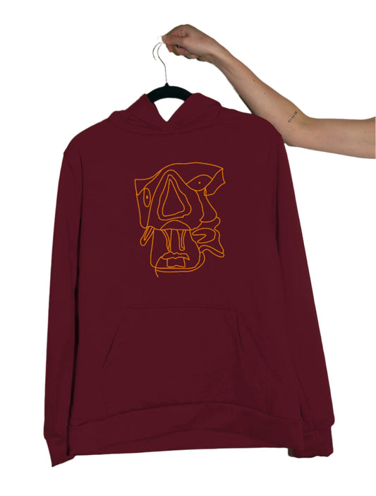 Peter Hoodie Wine Red